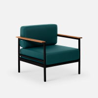 Кресло Ratio wood Алюминий Zimmy 698 RAL 9005