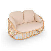 Диван Lotus 2ps Индийское дерево, RAL 1014, Jamaica beige