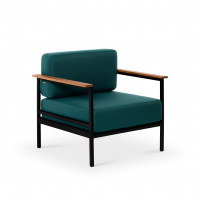 Кресло Ratio wood RAL 9005, Zimmy 698, Ясень.Светлый орех