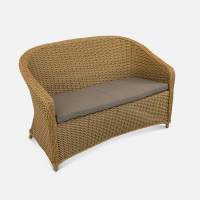 Диван Primo 2ps Искусственный ротанг Mossle 295 RAL 8017