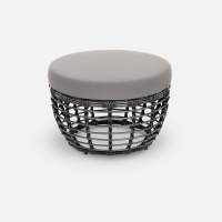 Пуф Lotus Искусственный ротанг Jamaica grey RAL 9005