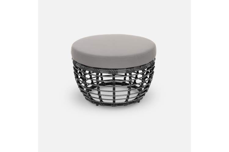 Пуф Lotus Искусственный ротанг Jamaica grey RAL 9005