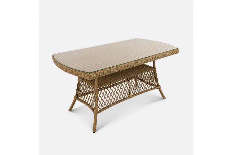 Стол Nova 1530х820 со скруглением СТ Искусственный ротанг  RAL 8011