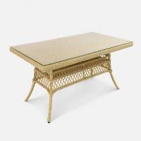 Стол Titulo 1430х830 СТ Искусственный ротанг RAL 1014