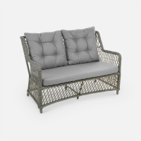 Диван Titulo 2 ps Искусственный ротанг Mossle 990 RAL 7030