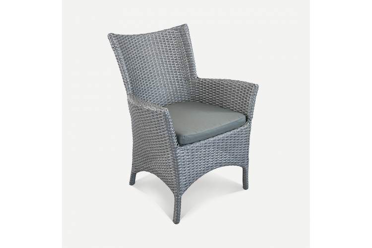 Кресло Kipr Искусственный ротанг Oxford 600D PU dark grey RAL 7030