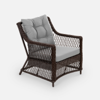 Кресло Grand Impero Искусственный ротанг Mossle 990 Шоколад Металлик RAL 8017