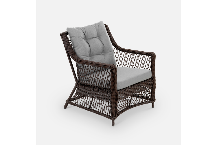 Кресло Grand Impero Искусственный ротанг Mossle 990 Шоколад Металлик RAL 8017