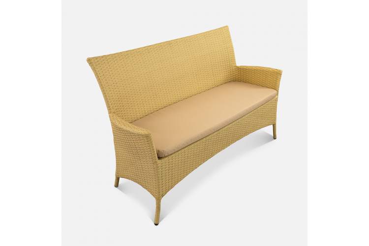 Диван Kipr 2ps Искусственный ротанг Oxford 600D PU beige RAL 1013