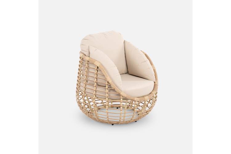 Кресло Lotus Искусственный ротанг Jamaica beige RAL 1014