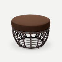 Пуф Lotus Искусственный ротанг Jamaica brown RAL 8017