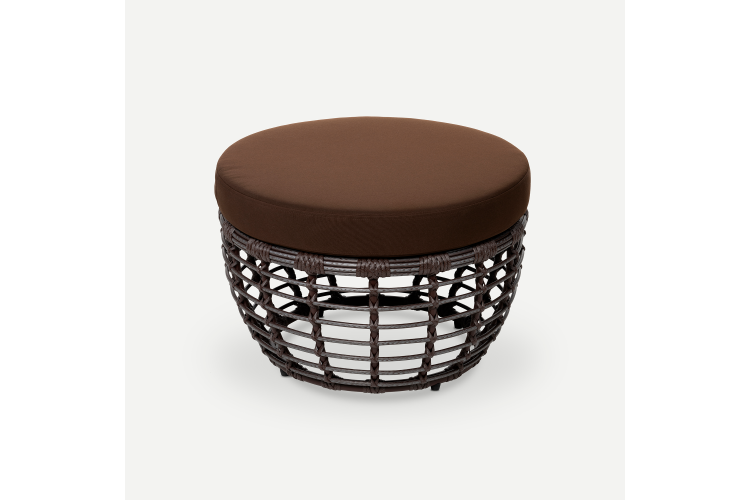 Пуф Lotus Искусственный ротанг Jamaica brown RAL 8017