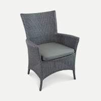 Кресло Kipr Искусственный ротанг Oxford 600D PU dark grey RAL 9005