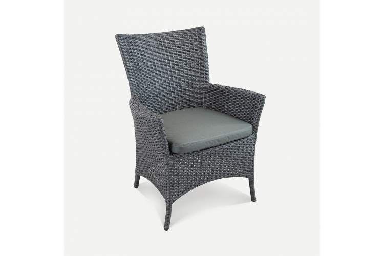 Кресло Kipr Искусственный ротанг Oxford 600D PU dark grey RAL 9005