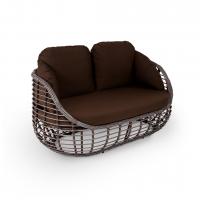 Диван Lotus 2ps Шоколад металлик, RAL 8017, Jamaica brown