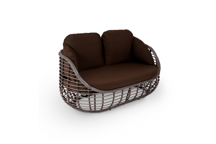 Диван Lotus 2ps Шоколад металлик, RAL 8017, Jamaica brown