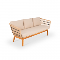 Диван Letto 3ps Индийское дерево, RAL 9005 Jamaica beige, Ясень. Тик - 1/2