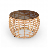 Стол Lotus D630 СТ кофейный Индийское дерево, RAL 1014, CT.Бронза