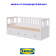 Кровать-кушетка 80x200 с ящиками ХЕМНЭС (ikea Россия) белый (3 уп)