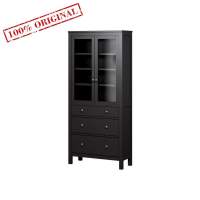 Шкаф-витрина 3 ящика ХЕМНЭС ИКЕА / КЫМОР 90*198*37 черный Шкаф-витрина 3 ящика ХЕМНЭС ИКЕА / КЫМОР 90*198*37 черный