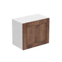 Шкаф навесной под встраиваемую вытяжку 600х337х500 + фасад БЕРГЕН коричневый премиум