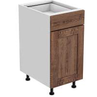 Тумба 1 дверь 1 ящик 400х530х720 + фасад БЕРГЕН коричневый премиум