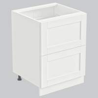 Тумба 2 ящика 600х530х720 + фасад БЕРГЕН белый премиум