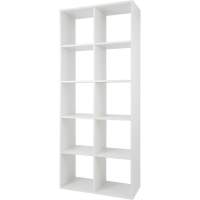 Стеллаж КУБ 10 (2х5), ЛДСП белый 720х330х1778,  (1 уп.)