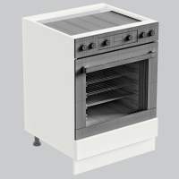 Тумба под технику 600х530х720 +1 ящик + фасад БЕРГЕН белый премиум