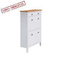 Обувница 3 ящика ХЕМНЭС  89х128х31 белый/светло-коричневый ИКЕА / КЫМОР