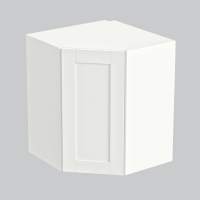 Шкаф навесной угловой 610х610х720 + фасад БЕРГЕН белый премиум