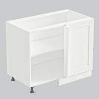 Тумба угловая 1010х530х720 + фасад БЕРГЕН белый премиум