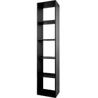 Стеллаж КУБ 5 (1х5), ЛДСП черный, 368х330х1778 , (1 уп.)