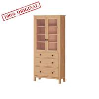 Шкаф-витрина 3 ящика ХЕМНЭС ИКЕА / КЫМОР 90*198*37 светло-коричневый (2уп.) Шкаф-витрина 3 ящика ХЕМНЭС ИКЕА / КЫМОР 90*198*37 светло-коричневый (2уп.)