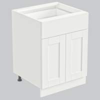 Тумба 2 двери 1 ящик 600х530х720 + фасад БЕРГЕН белая премиум