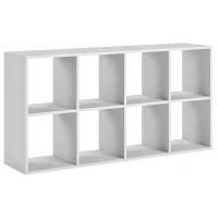 Стеллаж КУБ 8 (2х4), ЛДСП белый, 720х330х1426,  (1 уп.)