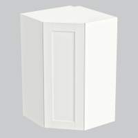 Шкаф навесной угловой 610х610х960 + фасад БЕРГЕН белый премиум