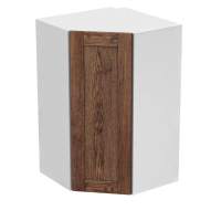 Шкаф навесной угловой 610х610х960 + фасад БЕРГЕН коричневый премиум