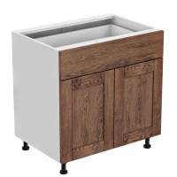 Тумба 2 двери 1 ящик 800х530х720 + фасад БЕРГЕН коричневый премиум