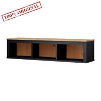 Полка навесная ХЕМНЭС черный/светло-коричневый(1уп.)