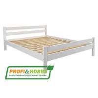 Кровать Классика 1400 х 2000 сосна, белый акриловый лак
