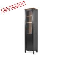 Шкаф-витрина ХЕМНЭС дверь ст/пн 49*198*37 черный/светло-коричневый ИКЕА / КЫМОР