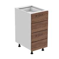Тумба 4 ящика 400х530х720 + фасад БЕРГЕН коричневый премиум