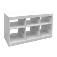 Стеллаж тройной 930х440х520 ТРУФАСТ БЕЛЫЙ сосна,полки (3П) 