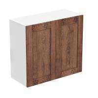 Шкаф навесной 2 двери 800х340х720 + фасад БЕРГЕН коричневый премиум