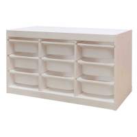 Стеллаж тройной 930х440х520 ТРУФАСТ БЕЛЫЙ сосна,контейнеры: белый (9С) 