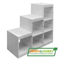 Стеллаж лесенка 940х440х910 ТРУФАСТ БЕЛЫЙ сосна,полки (3П) 