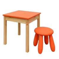 Детский комплект, стол 50х50 + табурет (1), оранжевый Детский комплект, стол 50х50 + табурет (1), оранжевый