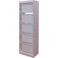 Стеллаж вертикальный 440х300х1420 ТРУФАСТ БЕЛЫЙ сосна,контейнеры:белый (5Б) 