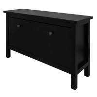 Тумба в прихожую с 1 ящиком КАНТРИ (ХЕМНЭС) черный (1 уп.)